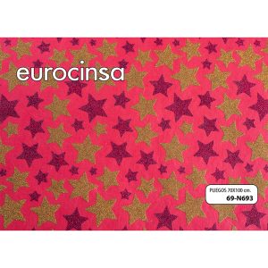 69N693-PAPEL COTTON 100% HECHO A MANO CON PURPURINA 70x100cm.