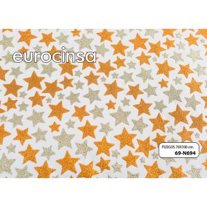 69N694-PAPEL COTTON 100% HECHO A MANO CON PURPURINA 70x100cm.