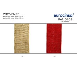 0102-Rollo CINTA PROVENZE Ancho 40/60mm. 15/20m. CON ALAMBRE