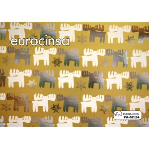 53M124-PLIEGO PAPEL METALIZADO FANTASIA NAVIDAD 70x100cm.