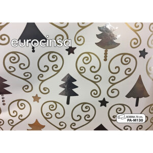 PAM130-Bobina PAPEL METALIZADO FANTASIA NAVIDAD 70cm. x 11,1-12,1kg.