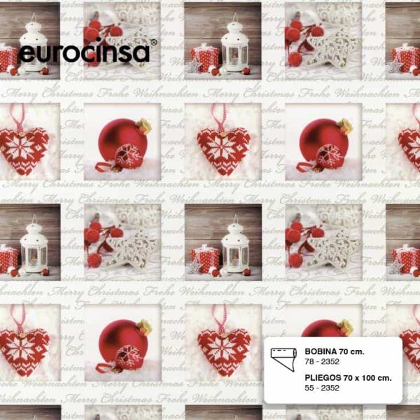 552352-PLIEGO PAPEL FANTASIA NAVIDAD 70x100cm
