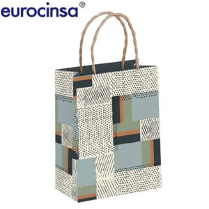 13014-BOLSA DE PAPEL 100% RECICLADO 120gr. GRAPHIC 24x9x32cm. 10 uds.