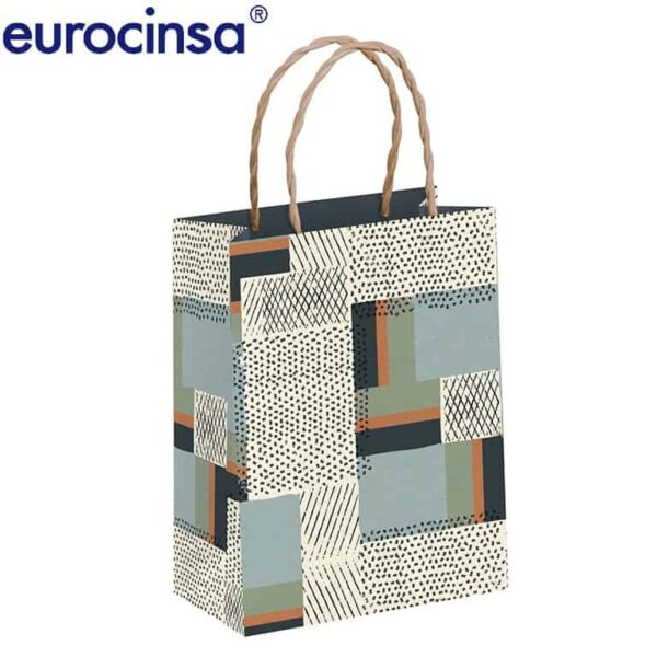 13014-BOLSA DE PAPEL 100% RECICLADO 120gr. GRAPHIC 24x9x32cm. 10 uds.