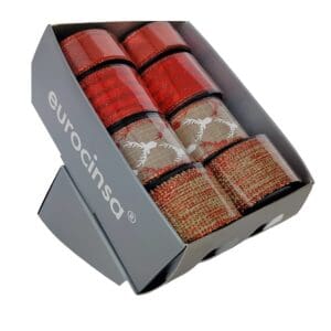 2700E-ESTUCHE CINTA TEXTIL NAVIDAD COLECCIÓN XMAS RED