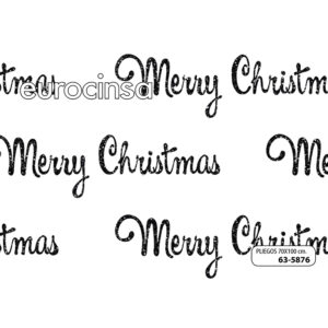 5876-PAPEL BLANCO DISEÑO NAVIDAD IMPRESO PURPURINA 70x100cm.