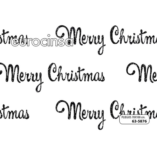 5876-PAPEL BLANCO DISEÑO NAVIDAD IMPRESO PURPURINA 70x100cm.