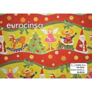 53R216-PLIEGO PAPEL FANTASIA NAVIDAD 70x100cm.