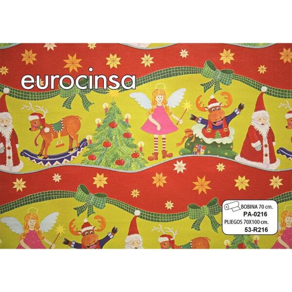 53R216-PLIEGO PAPEL FANTASIA NAVIDAD 70x100cm.