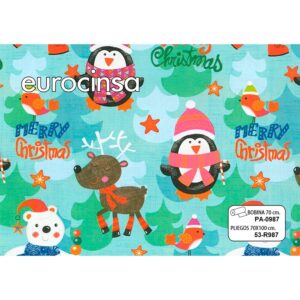 53R987-PLIEGO PAPEL FANTASIA NAVIDAD 70x100cm.