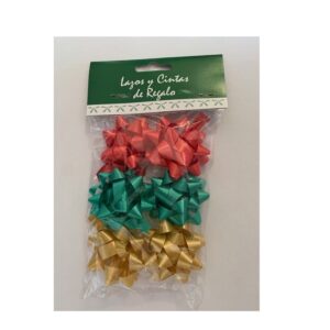 9300- BLISTER 6 COCAS POLIPROPILENO LISO ORO/VERDE/ROJO Ancho 10mm.