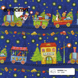 742381-Bobina JUGUETERA PAPEL FANTASIA NAVIDAD 1m. x 14,3-14,8kg.