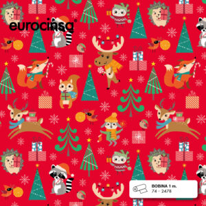 742478-Bobina JUGUETERA PAPEL FANTASIA NAVIDAD 1m. x 14,3-14,8kg.