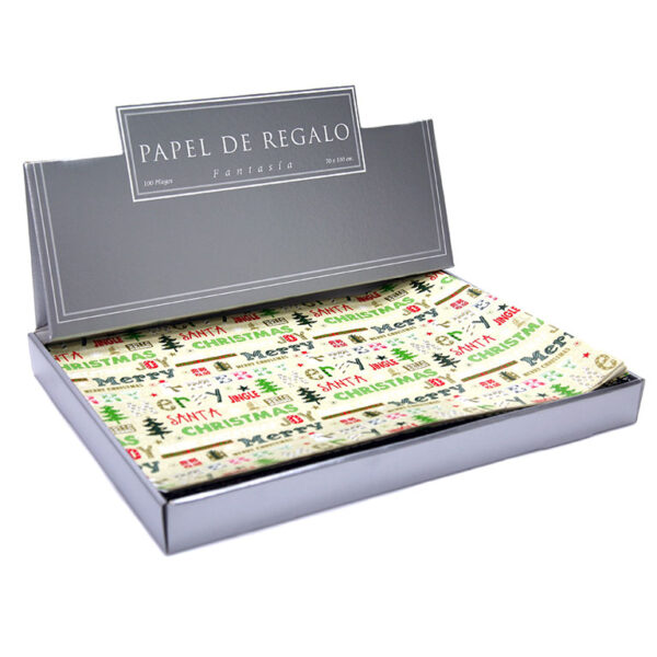 450003-Caja 100 PLIEGOS SURTIDO NAVIDAD 70x100cm.