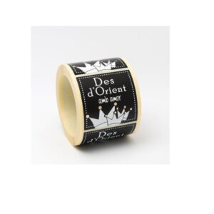 ET953-ETIQ. DES D´ORIENTE AMB AMOR F:NEGRO I:PELICULA/TINTA 50x50mm 250ud