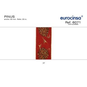 6071-Rollo CINTA PINUS Ancho 40mm. 20m. C-27 CON ALAMBRE