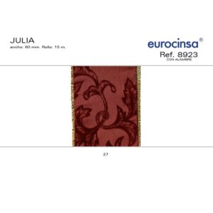 8923-Rollo CINTA JULIA Ancho 60mm. C-27 15m. CON ALAMBRE