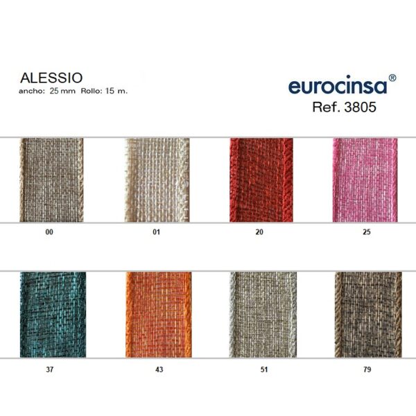 3805-Rollo CINTA ALESIO Ancho 25mm. 15m.