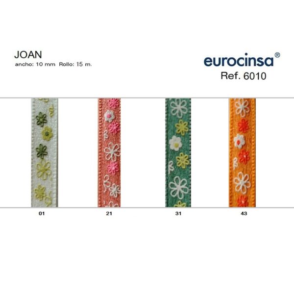 6010-Rollo CINTA JOAN Ancho 10mm. 15m.