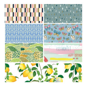 482023-Caja 55 ROLLITOS PAPEL FANTASÍA COLECCIÓN CHIC 70cm. x 2m. CON CARTONETTE