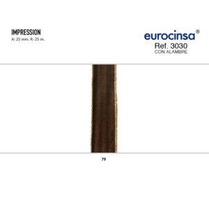 3030-Rollo CINTA IMPRESSION Ancho 25mm. 25m. CON ALAMBRE