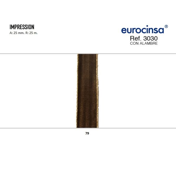 3030-Rollo CINTA IMPRESSION Ancho 25mm. 25m. CON ALAMBRE