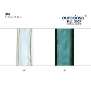 3037-Rollo CINTA COSY Ancho 40mm. 25m. CON ALAMBRE