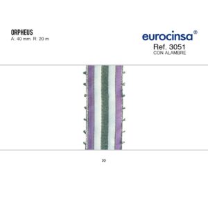 3051-Rollo CINTA ORPHEUS Ancho 40mm. 20m. CON ALAMBRE
