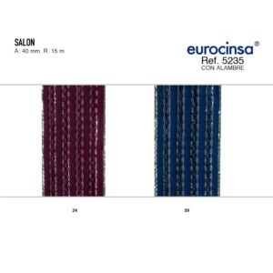 5235-Rollo CINTA SALON Ancho 40mm. 15m. CON ALAMBRE