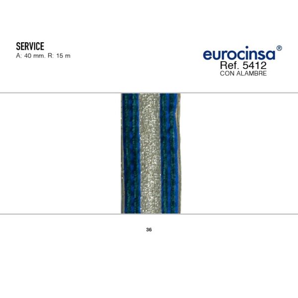 5412-Rollo CINTA SERVICE Ancho 40mm. 15m. CON ALAMBRE