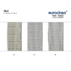 5563-Rollo CINTA FALLE Ancho 40mm. 20m. CON ALAMBRE