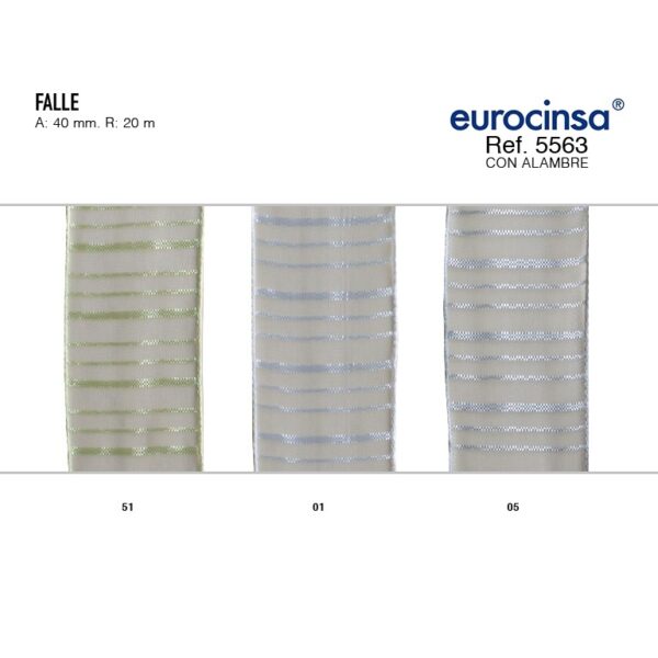 5563-Rollo CINTA FALLE Ancho 40mm. 20m. CON ALAMBRE