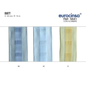 5641-Rollo CINTA DUETT Ancho 40mm. 15m. CON ALAMBRE