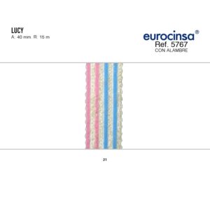 5767-Rollo CINTA LUCY Ancho 40mm. 15m. CON ALAMBRE