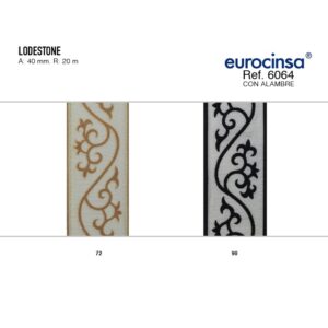 6064-Rollo CINTA LODESTONE Ancho 40mm. 20m. CON ALAMBRE