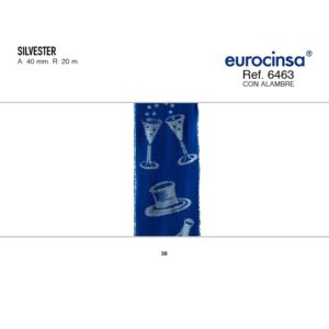 6463-Rollo CINTA SILVESTER Ancho 40mm. 20m. CON ALAMBRE