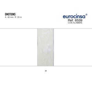 6539-Rollo CINTA EMOTIONS Ancho 40mm. 20m. CON ALAMBRE