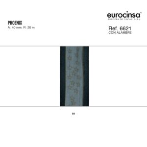 6621-Rollo CINTA PHOENIX Ancho 40/60mm. 20m. CON ALAMBRE
