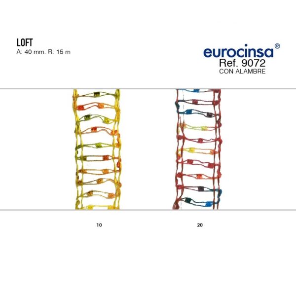 9072-Rollo CINTA LOFT Ancho 40mm. 15m. CON ALAMBRE