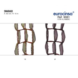 9081-Rollo CINTA SMARAGD Ancho 60mm. 10m. CON ALAMBRE