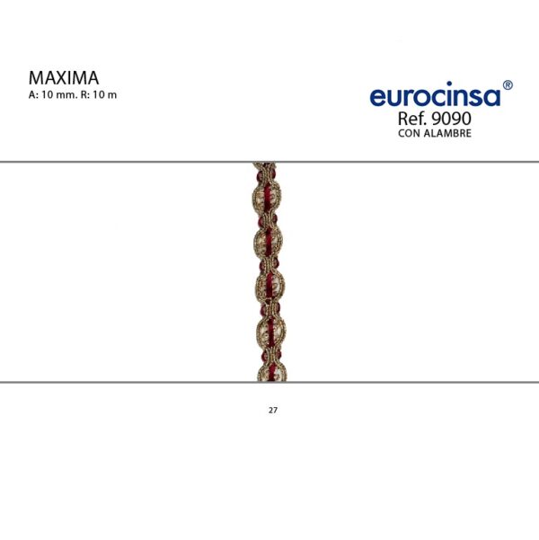 9090-Rollo CINTA MAXIMA Ancho 10mm. 10m. CON ALAMBRE