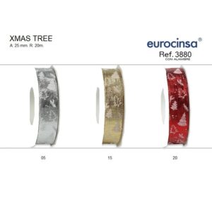 3880-Rollo CINTA XMAS TREE A-25 mm. 20m.