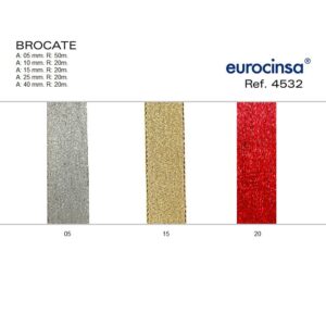 4532-Rollo CINTA BROCATE Anchos 05/10/15/25/40mm.