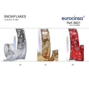 8921-Rollo CINTA SNOWFLAKES A-25 mm. 20m.