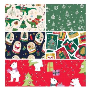 482012-Caja 25 ROLLITOS PAPEL FANTASÍA INFANTIL COLECCIÓN NAVIDAD 70cm. x 5m.