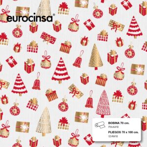 3410-PAPEL KRAFT OSCURO FANTASIA NAVIDAD