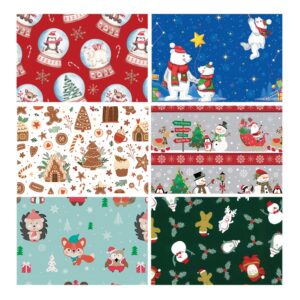 480010-Caja 60 ROLLITOS PAPEL FANTASIA INFANTIL NAVIDAD 70cm. x 2m. CON CARTONETTE