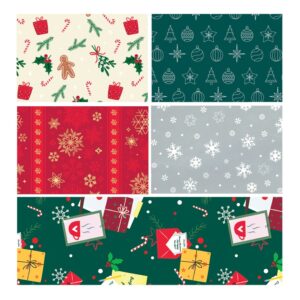 480025-Caja 25 ROLLITOS PAPEL FANTASIA NAVIDAD 70cm. x 5m. CON CARTONETTE