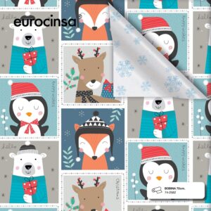 742582-Bobina JUGUETERA PAPEL FANTASIA NAVIDAD 1m. x 14,3-14,8kg.